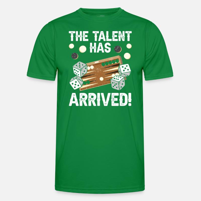 Board Game Funny Backgammon Men's Functional T-Shirt