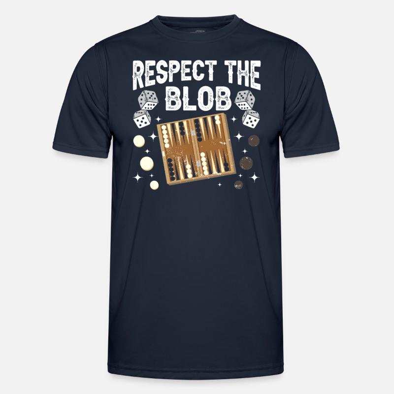 Board Game Funny Backgammon - Men's Functional T-Shirt - navy