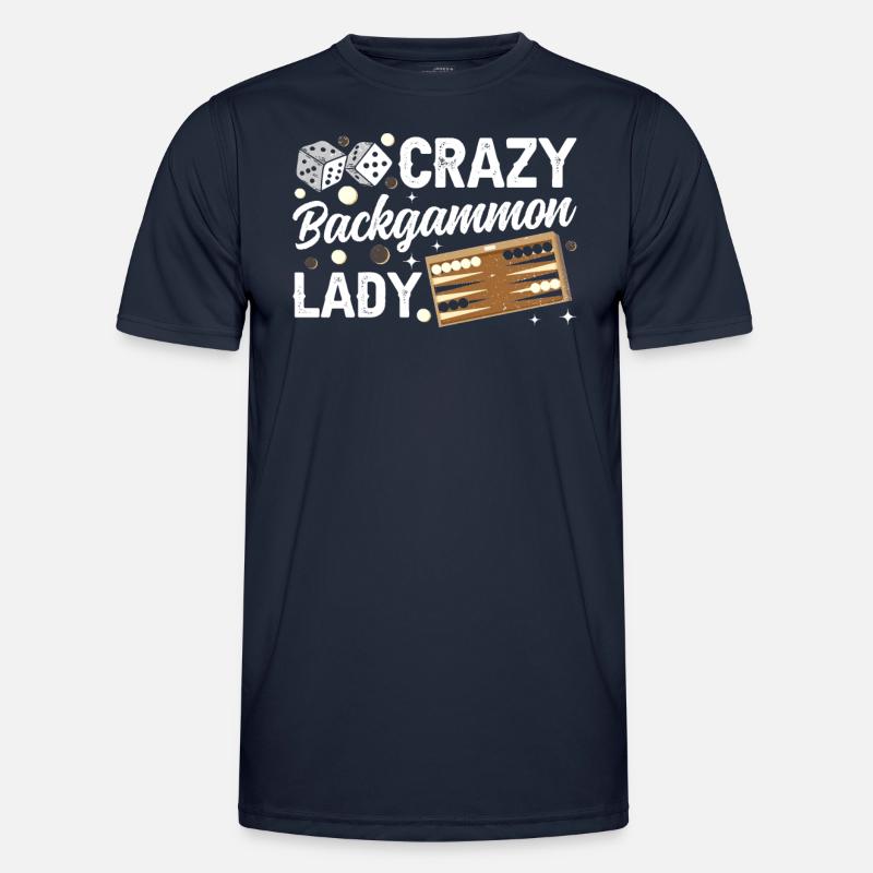 Board Game Funny Backgammon - Men's Functional T-Shirt - navy
