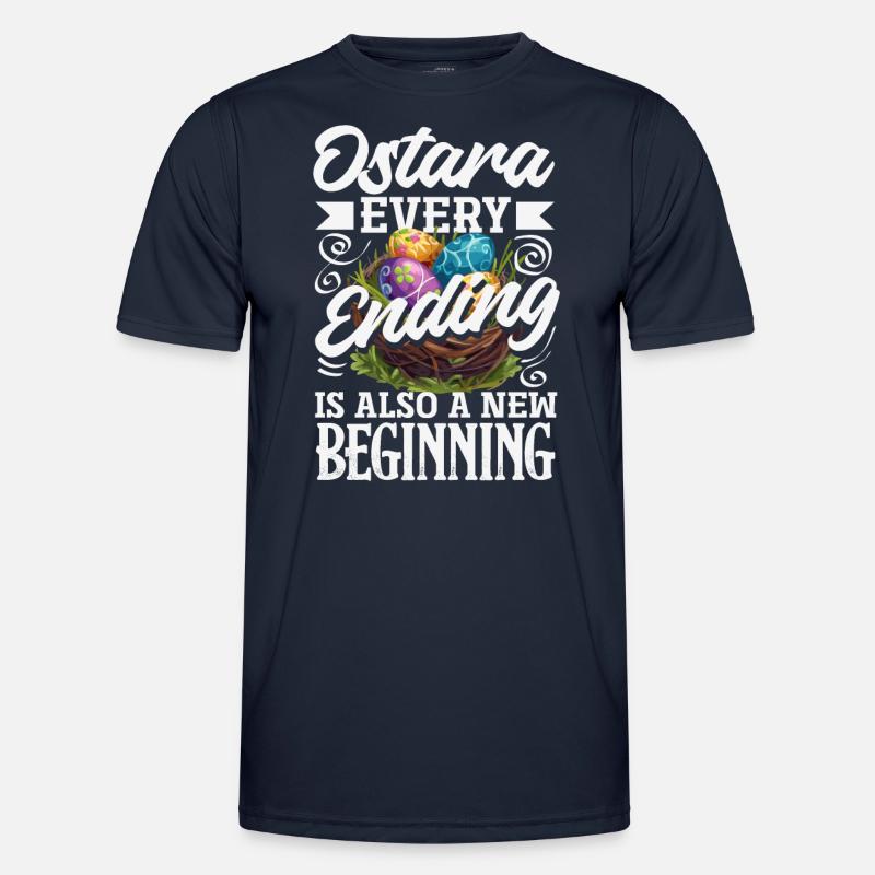 Easter Eostre Pagan Spring - Men's Functional T-Shirt - navy