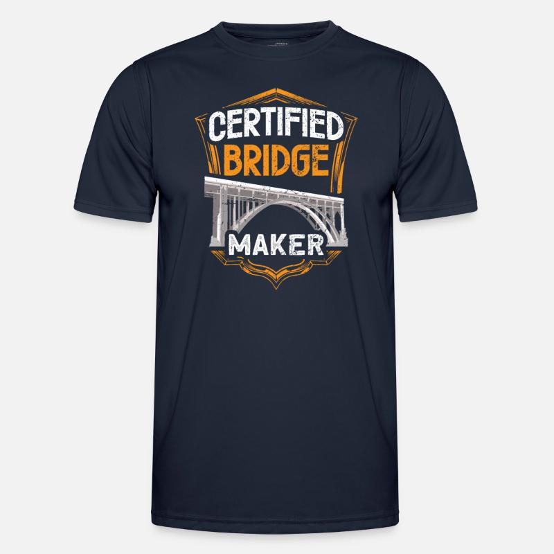 Bridge Construction and Bridge Engineer - Men's Functional T-Shirt - navy