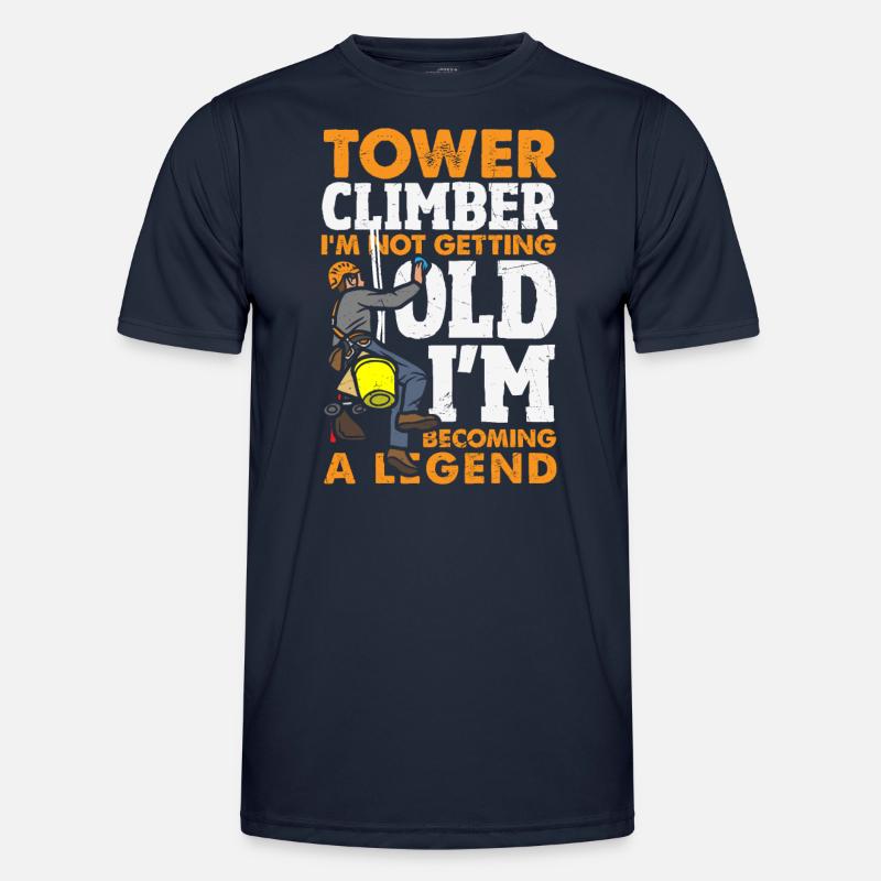 Turmkletterer-techniker Turmarbeiter Männer Funktions-T-Shirt