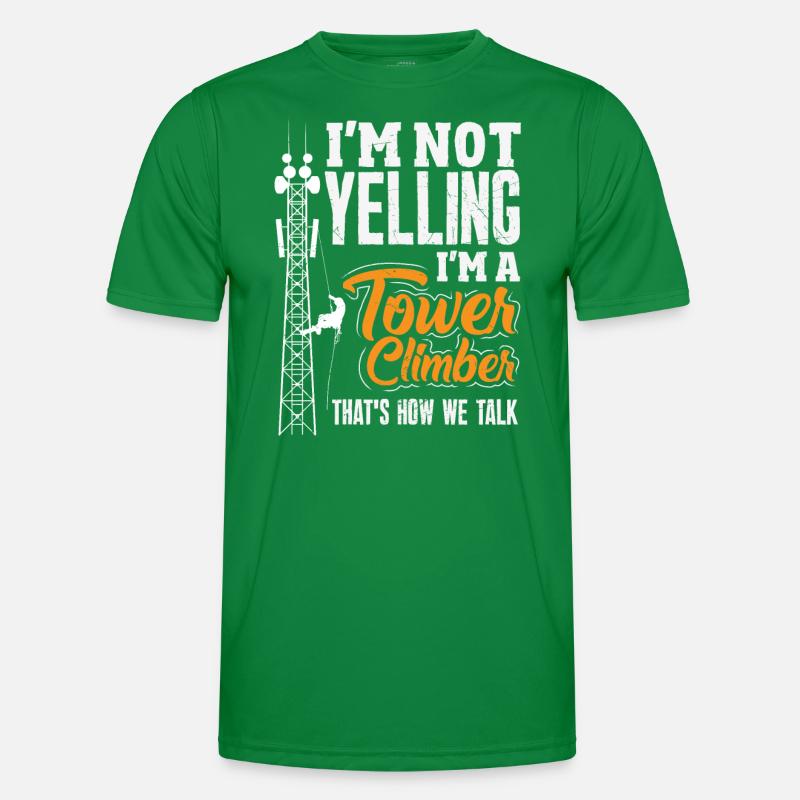 Turmkletterer-techniker Turmarbeiter Männer Funktions-T-Shirt