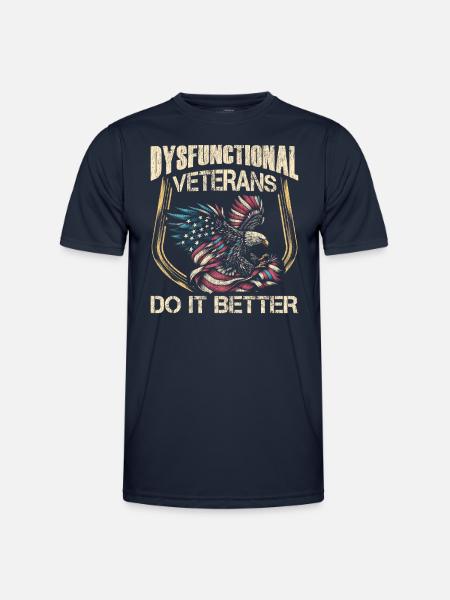 Veteran Medicated Dysfunctional - Männer Funktions-T-Shirt - Navy