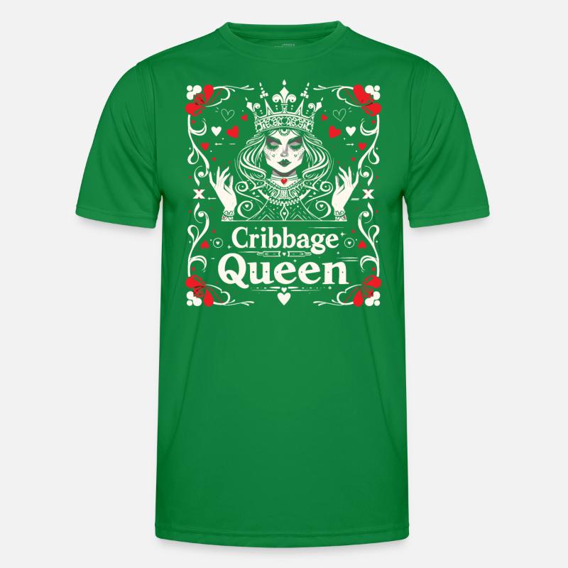 Cribbage Queen Graphic Lustiges Cribbage Männer Funktions-T-Shirt