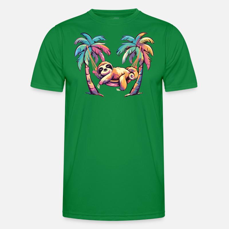 Sloth Hammock, Beach, Chill Men's Functional T-Shirt