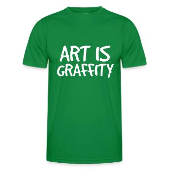 ART is graffiti graffiti - Men's Functional T-Shirt - kelly green - Front - AI Model Male 178 dark (178cm)