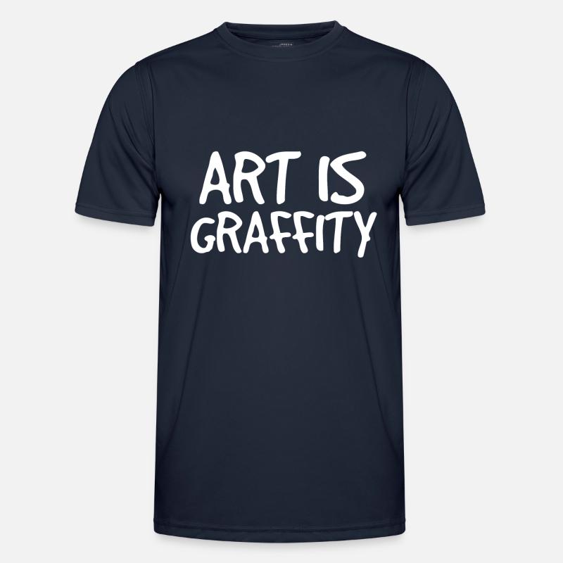 ART is Graffity Graffiti - Männer Funktions-T-Shirt - Navy