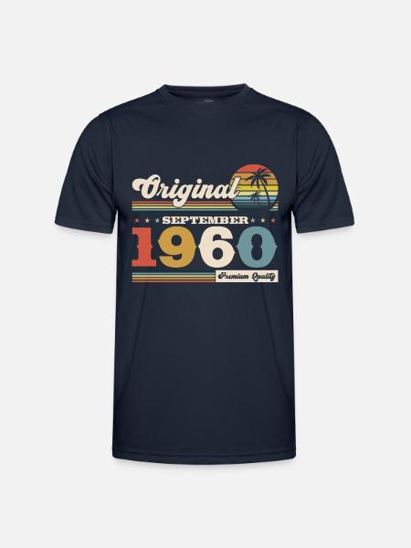 65. Geburtstag Legende September 1960 Jahrgang 60 - Männer Funktions-T-Shirt - Navy