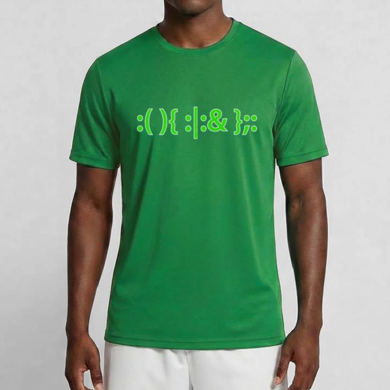Bash Fork Bomb Shirt for Linux Unix Geeks Men's Functional T-Shirt
