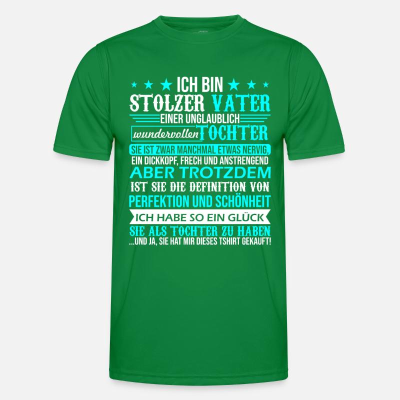 Ich bin stolzer Vater einer wundervollen Tochter Männer Funktions-T-Shirt