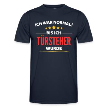 J’étais normale jusqu’à ce que je devienne videur - T-shirt sport Homme - bleu marine - Devant - AI Model Male 178 dark (178cm)