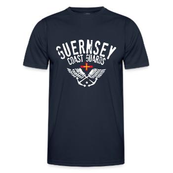 Guernsey coast guards - Men's Functional T-Shirt - navy - Front - AI Model Male 178 dark (178cm)