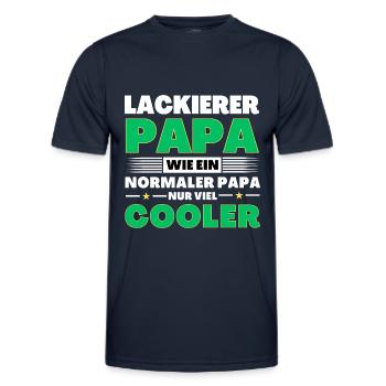 Lackierer Papa wie ein normaler nur viel cooler - Männer Funktions-T-Shirt - Navy - Vorne - AI Model Male 178 dark (178cm)
