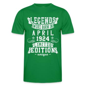 Anniversaire Avril 1924 Edition Limitée Millésime - T-shirt sport Homme - vert - Devant - AI Model Male 178 dark (178cm)