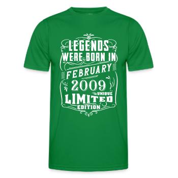 Birthday February 2009 Year Limited Edition - Men's Functional T-Shirt - kelly green - Front - AI Model Male 178 dark (178cm)