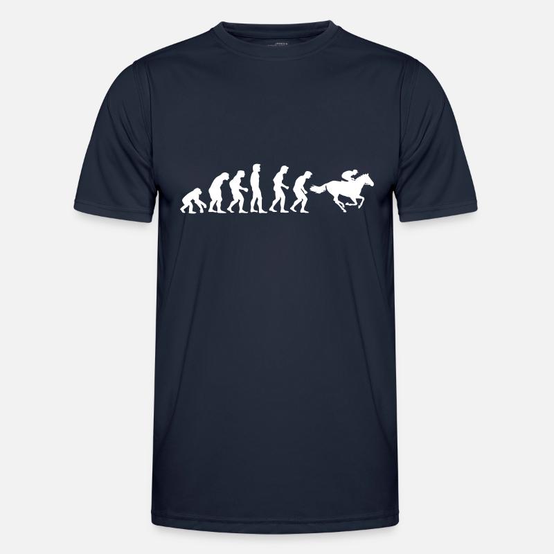 horse racing evolution - Men's Functional T-Shirt - navy