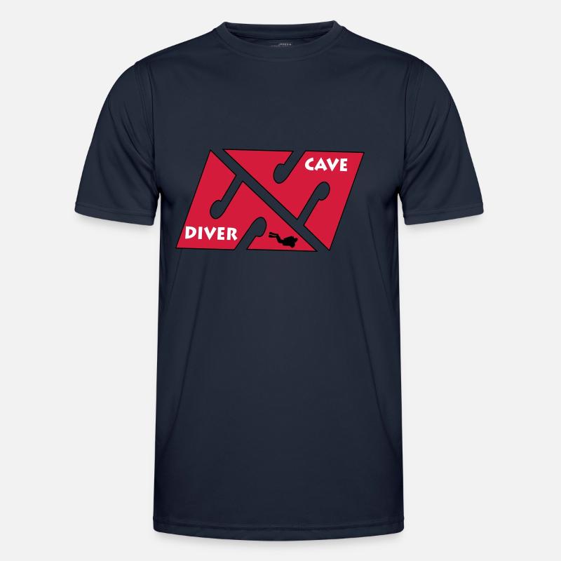 cave_diver_01 - Männer Funktions-T-Shirt - Navy