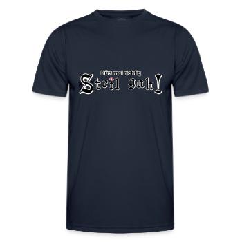 Hütt mal richtig Steil gah! - Männer Funktions-T-Shirt - Navy - Vorne - AI Model Male 178 dark (178cm)