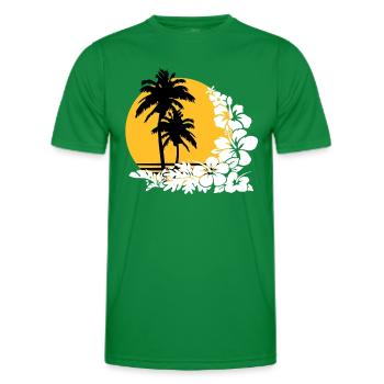Palm Sunset - T-shirt sport Homme - vert - Devant - AI Model Male 178 dark (178cm)