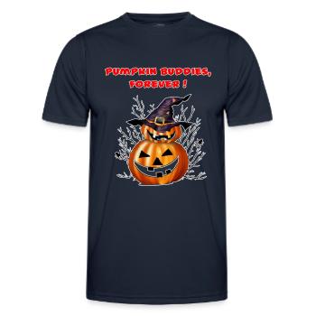 Pumkin Buddies pour toujours - T-shirt sport Homme - bleu marine - Devant - AI Model Male 178 dark (178cm)