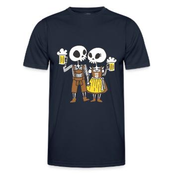 October Skelet Fest Beer Bavaria Beer Festival Beer Tent - Men's Functional T-Shirt - navy - Front - AI Model Male 178 dark (178cm)