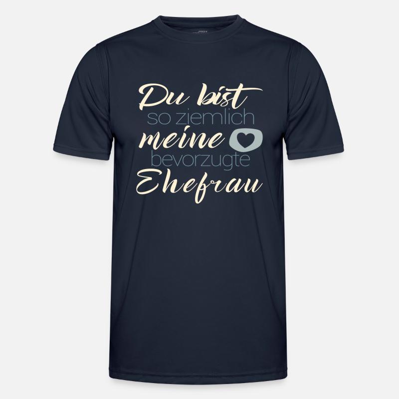 Bevorzugte Ehefrau Valentinsgeschenk Mann - Männer Funktions-T-Shirt - Navy