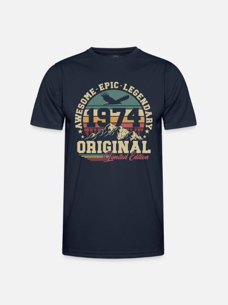 Originele 1974 Vintage verjaardagscadeau Retro - Functioneel T-shirt voor mannen - navy