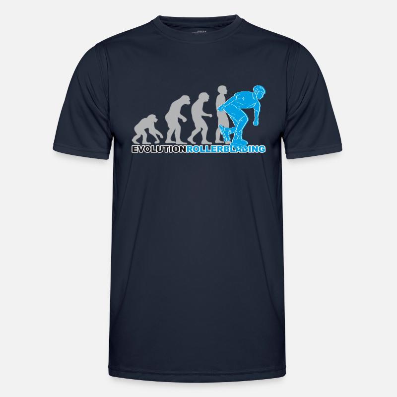 evolution rollerblading, inline skates, skating - Men's Functional T-Shirt - navy