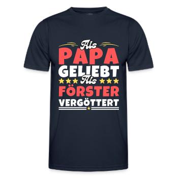 Als Papa geliebt, als Förster vergöttert - Männer Funktions-T-Shirt - Navy - Vorne - AI Model Male 178 dark (178cm)