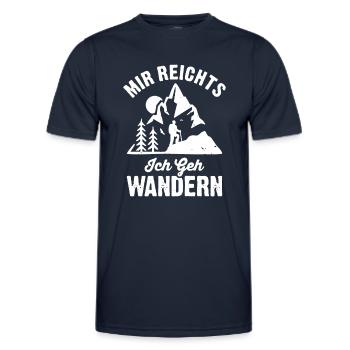 Mir reicht´s ich geh Wandern! Wander Funshirt - Männer Funktions-T-Shirt - Navy - Vorne - AI Model Male 178 dark (178cm)