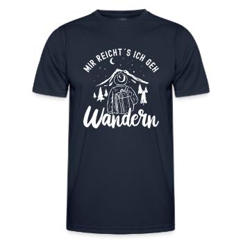 Mir reicht´s ich geh Wandern! Wander Funshirt - Männer Funktions-T-Shirt - Navy - Vorne - AI Model Male 178 dark (178cm)