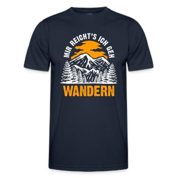 Mir reicht's ich geh wandern! Wander Funshirt cool - Männer Funktions-T-Shirt - Navy - Vorne - AI Model Male 178 dark (178cm)