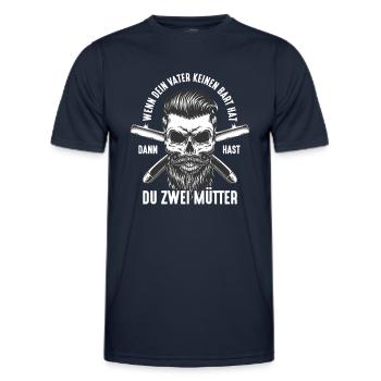 Bart Bartträger Vollbart Schnauzer Männer Geschenk - Männer Funktions-T-Shirt - Navy - Vorne - AI Model Male 178 dark (178cm)