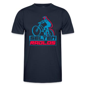 Coole Fahrrad und Mountainbike Geschenke MTB - Männer Funktions-T-Shirt - Navy - Vorne - AI Model Male 178 dark (178cm)