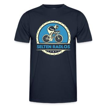 Coole Fahrrad und Mountainbike Geschenke MTB - Männer Funktions-T-Shirt - Navy - Vorne - AI Model Male 178 dark (178cm)