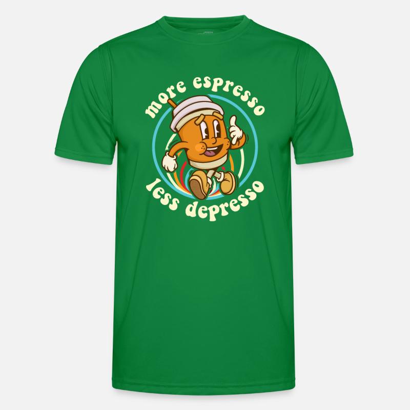 Espresso, Coffee, Kaffee, Latte, Geschenkidee, Fun Männer Funktions-T-Shirt