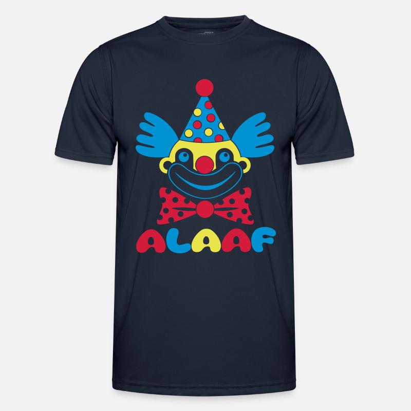 Fasching Karneval Clown ALAAF 1, 2 oder 3 Farben Männer Funktions-T-Shirt