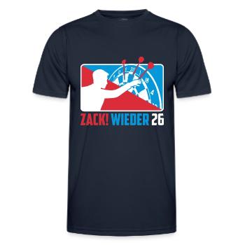 Zack wieder 26, Dartspieler Outfit, Geschenkidee - Männer Funktions-T-Shirt - Navy - Vorne - AI Model Male 178 dark (178cm)