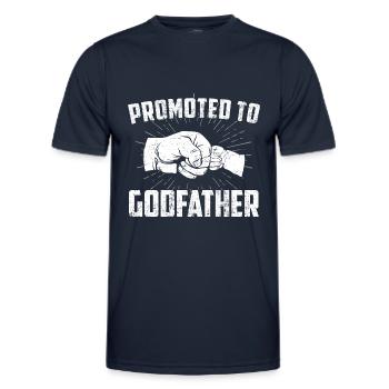 Promoted To Godfather - Men's Functional T-Shirt - navy - Front - AI Model Male 178 dark (178cm)