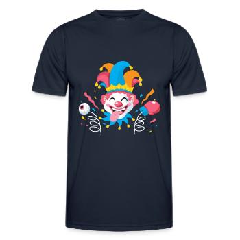 Clown, Carnival, Carnival, Carnival Costume, Parade, Celebration, Jester, - Men's Functional T-Shirt - navy - Front - AI Model Male 178 dark (178cm)