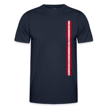 Rayures de style autrichien - T-shirt sport Homme - bleu marine - Devant - AI Model Male 178 dark (178cm)