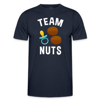 Pinkel Party Baby Shower Team Nuts - Men's Functional T-Shirt - navy - Front - AI Model Male 178 dark (178cm)