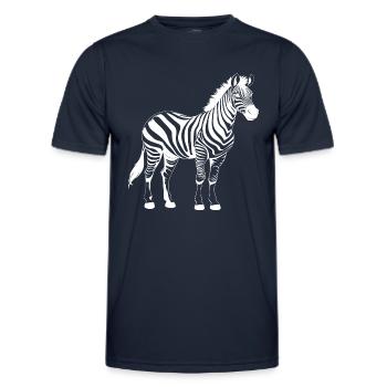Zèbre blanc - T-shirt sport Homme - bleu marine - Devant - AI Model Male 178 dark (178cm)