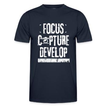 Photographer Photography Gift Cameraman Cameraman - Men's Functional T-Shirt - navy - Front - AI Model Male 178 dark (178cm)