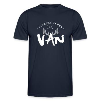 Build your own campervan - Men's Functional T-Shirt - navy - Front - AI Model Male 178 dark (178cm)