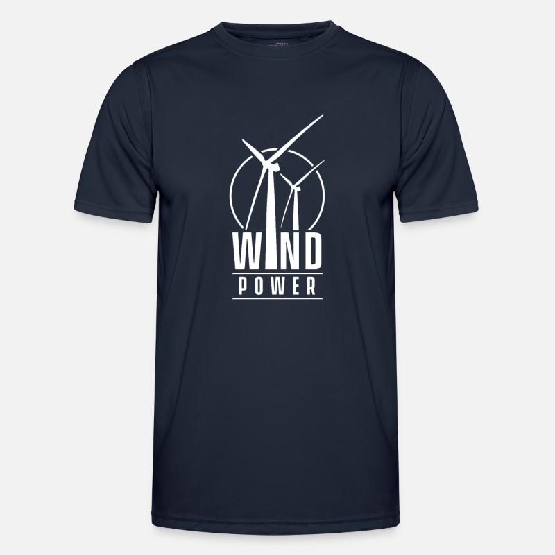 Éolienne énergie éolienne éolienne éolienne énergie éolienne - T-shirt sport Homme - bleu marine