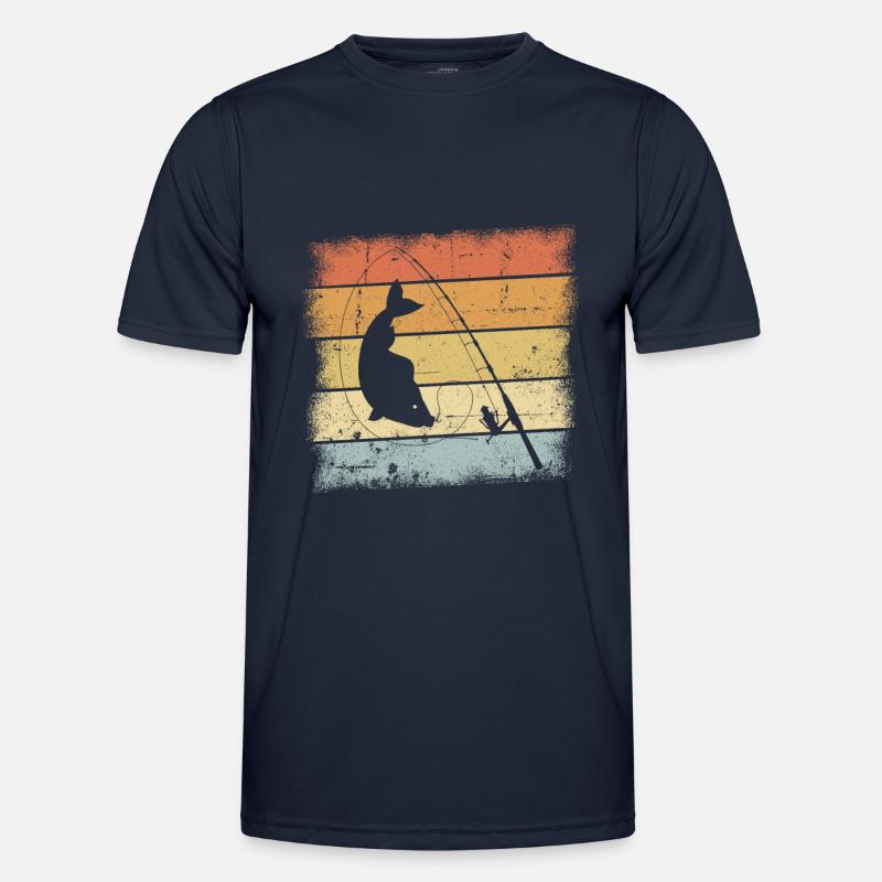 Conception rétro de pêche T-shirt sport Homme