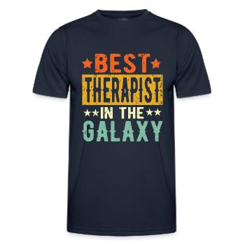Best Therapist ever Therapist Gift - Men's Functional T-Shirt - navy - Front - AI Model Male 178 dark (178cm)
