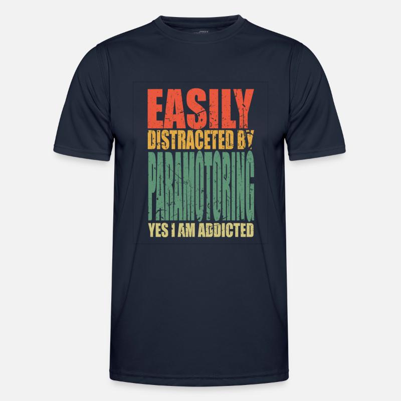 Paramotoring Spruch lustig - Männer Funktions-T-Shirt - Navy